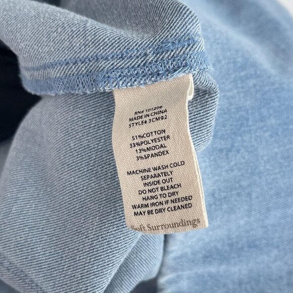 Soft Surroundings‎ Petite Pull-on Skinny Stretch Jean Light Blue Womens PXL - Picture 5 of 10